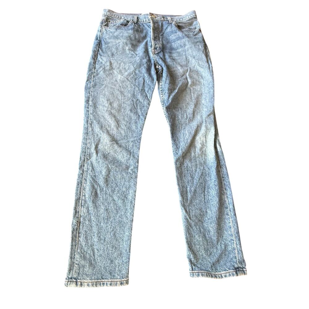 Reformation Women Serena Skinny Jeans 31 Blue High Rise Denim Button Fly Outdoor
